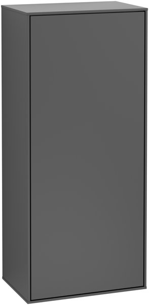 Bild von Villeroy und Boch Finion Seitenschrank G56000, 418x936x270mm, Scharnier Links, mit LED- Beleuchtung, Farbe: Anthracite Matt - G56000GK