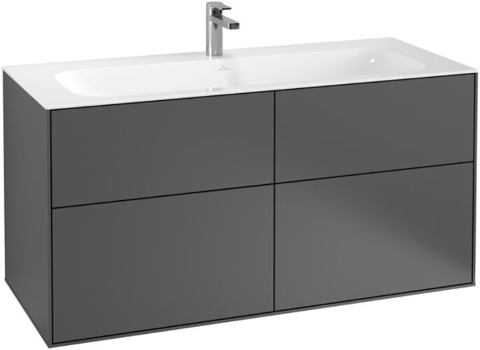 Bild von Villeroy und Boch Finion Waschtischunterschrank G05000, 1196x591x498mm, mit LED- Beleuchtung, Farbe: Light Grey Matt