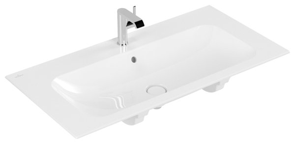 Bild von Villeroy und Boch Schrankwaschtisch Finion 4164AB 1000x500mm, verdeckter Überlauf, 1 Hahnloch, Farbe: Weiß Ceramicplus