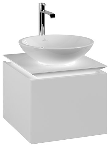 Bild von Villeroy & Boch Legato Waschtischunterschrank B565, 450x380x500mm, Waschtisch mittig, Farbe: White Matt