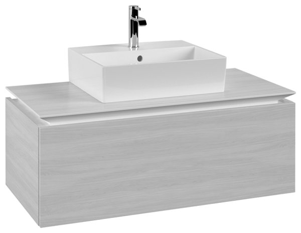 Bild von Villeroy & Boch Legato Waschtischunterschrank B603, 1000x380x500mm, Waschtisch mittig, Farbe: White Wood