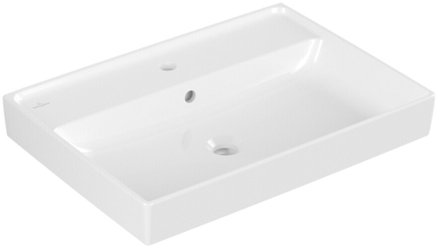 Bild von Villeroy & Boch Collaro Waschbecken, 650 x 470 mm, , mit Überlauf, ungeschliffen, 4A3365, Farbe: Weiß Ceramicplus