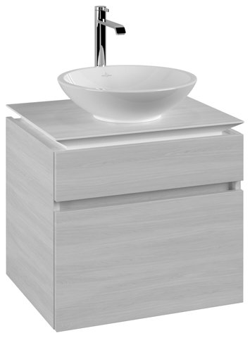 Bild von Villeroy & Boch Legato Waschtischunterschrank B568, 600x550x500mm, Waschtisch mittig, Farbe: Nordic Oak