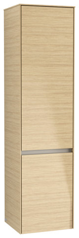 Bild von Villeroy & Boch Collaro Hochschrank 404x1538x349 mm, 2 Türen Anschlag (Scharnier) Links, C03300VJ, Farbe: Front Korpus: Nordic Oak, Griff: Soft Grey