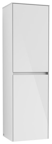 Bild von Villeroy & Boch Collaro Hochschrank 454x1538x349 mm, 2 Türen Anschlag (Scharnier) rechts, C03401, Farbe: Front/Korpus: Glossy White, Griff: White Matt