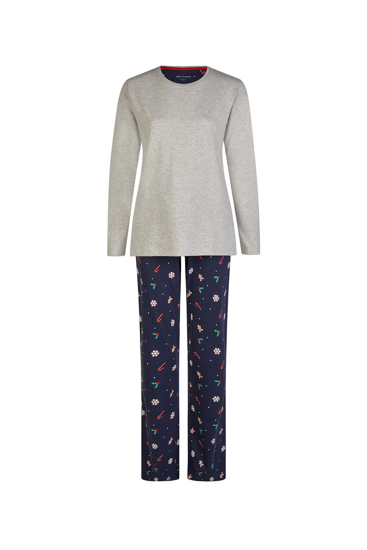 Bild von HAPPY SHORTS Schlafanzug Damen Pyjama lang (2 tlg) Baumwolle
