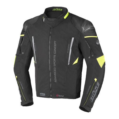 Bild von Büse Rocca Textiljacke Motorradjacke Schwarz/Neon-Gelb 64