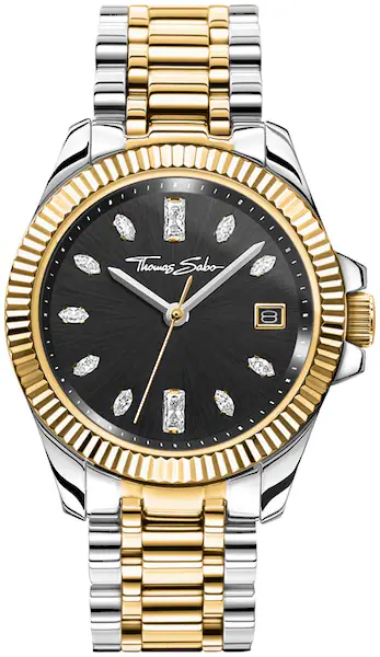 Bild von THOMAS SABO Quarzuhr »DIVINE«, Armbanduhr, Damenuhr, Datum, Mineralglas mit Saphirbeschichtung