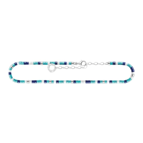 Bild von Thomas Sabo AK0039-775-7-L27v Fußkettchen mit blauen und weißen Steinen