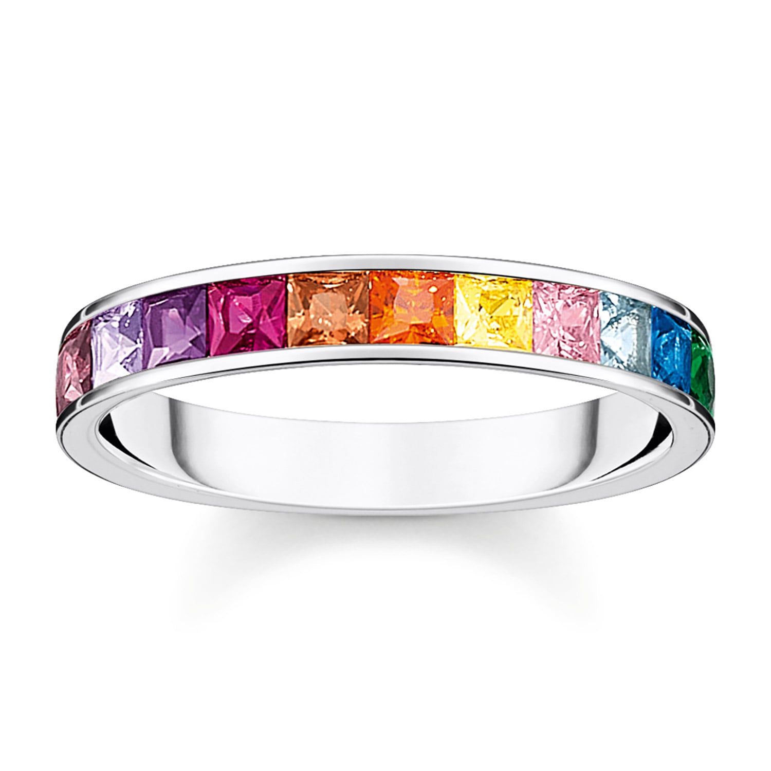Bild von THOMAS SABO Fingerring »TR2403-477-7-52-64, TR2403-477-7-52-64, TR2403-996-7-52-66«, mit Glas-Keramik Stein, Korund, Zirkonia, Spinell (synth.)