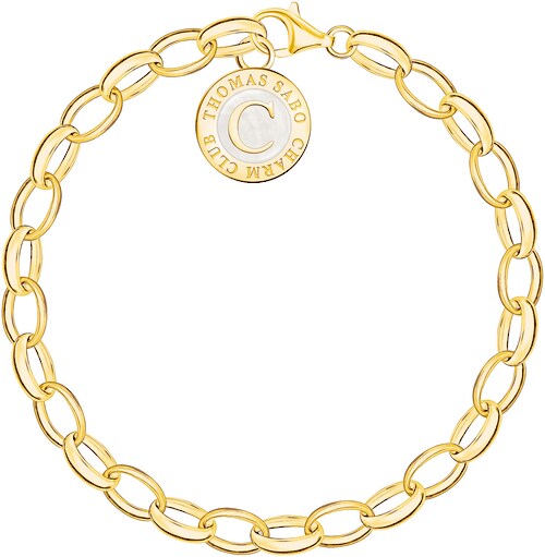 Bild von THOMAS SABO Charm-Armband »mit Kaltemaille vergoldet, X0287-427-39-L17,L19«