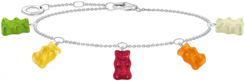 Bild von THOMAS SABO Armband »THOMAS SABO x HARIBO Schmuck: Armband mit Goldbären bunt«, mit Kristallglas
