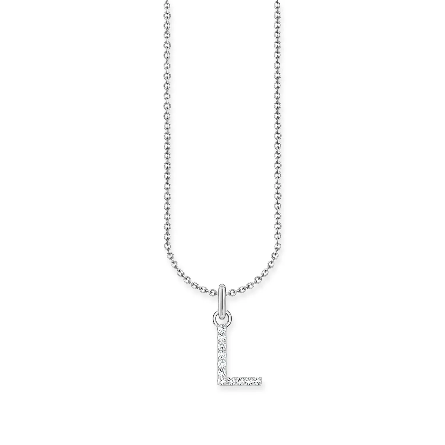 Bild von THOMAS SABO Kette mit Anhänger »Buchstabe, KE2240 - KE2265-051-14-L45V, KE2240 - KE2265-414-14-L45V«, mit Zirkonia (synth.)