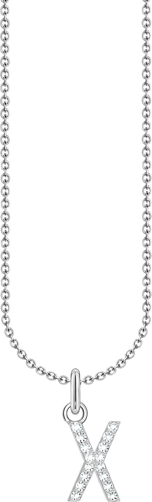 Bild von THOMAS SABO Kette mit Anhänger »Buchstabe, KE2240 - KE2265-051-14-L45V, KE2240 - KE2265-414-14-L45V«, mit Zirkonia (synth.)
