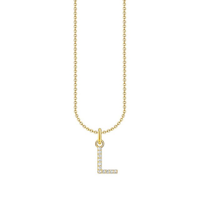 Bild von THOMAS SABO Kette mit Anhänger »Buchstabe, KE2240 - KE2265-051-14-L45V, KE2240 - KE2265-414-14-L45V«, mit Zirkonia (synth.)