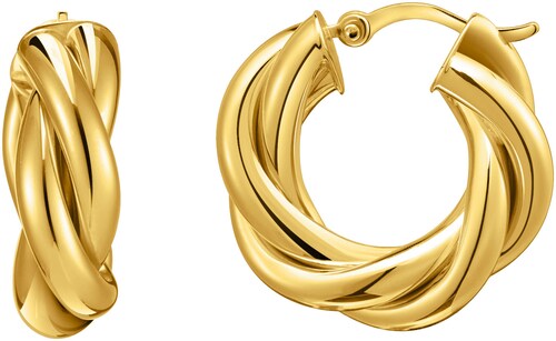 Bild von THOMAS SABO Paar Creolen »Schmuck Silber 925 Ohrringe gedrehtes Design, CR742-001, CR742-413«