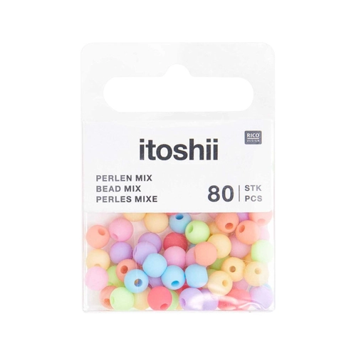 Bild von Rico Design Bastelperlen itoshii Rainbow Matt, 80-tlg. – Ein kreatives Bastel-Set