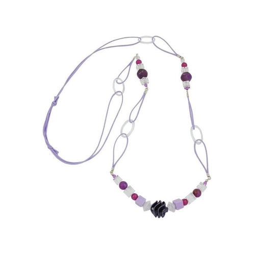 Bild von Gallay Collier Spiralperle in Flieder-Lila – Ein modisches Statement