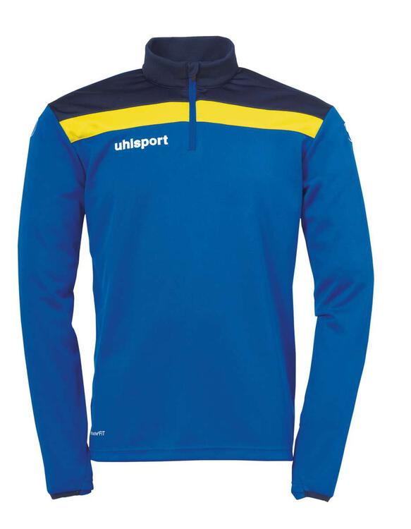 Bild von uhlsport Kinder Offense 23 1/4 Zip Top Sweatshirt, azurblau/Marine/limonenge, 140