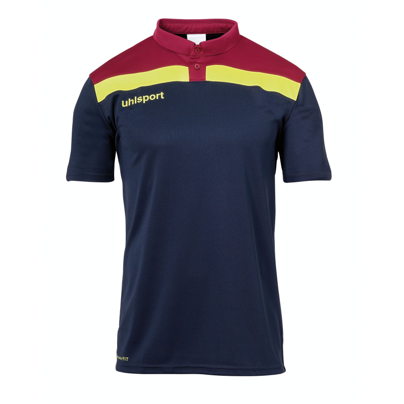 Bild von Uhlsport OFFENSE 23 POLO SHIRT marine/bordeaux/fluo gelb 152