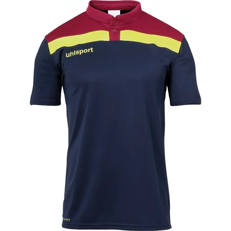 Bild von Uhlsport OFFENSE 23 POLO SHIRT marine/bordeaux/fluo gelb XL