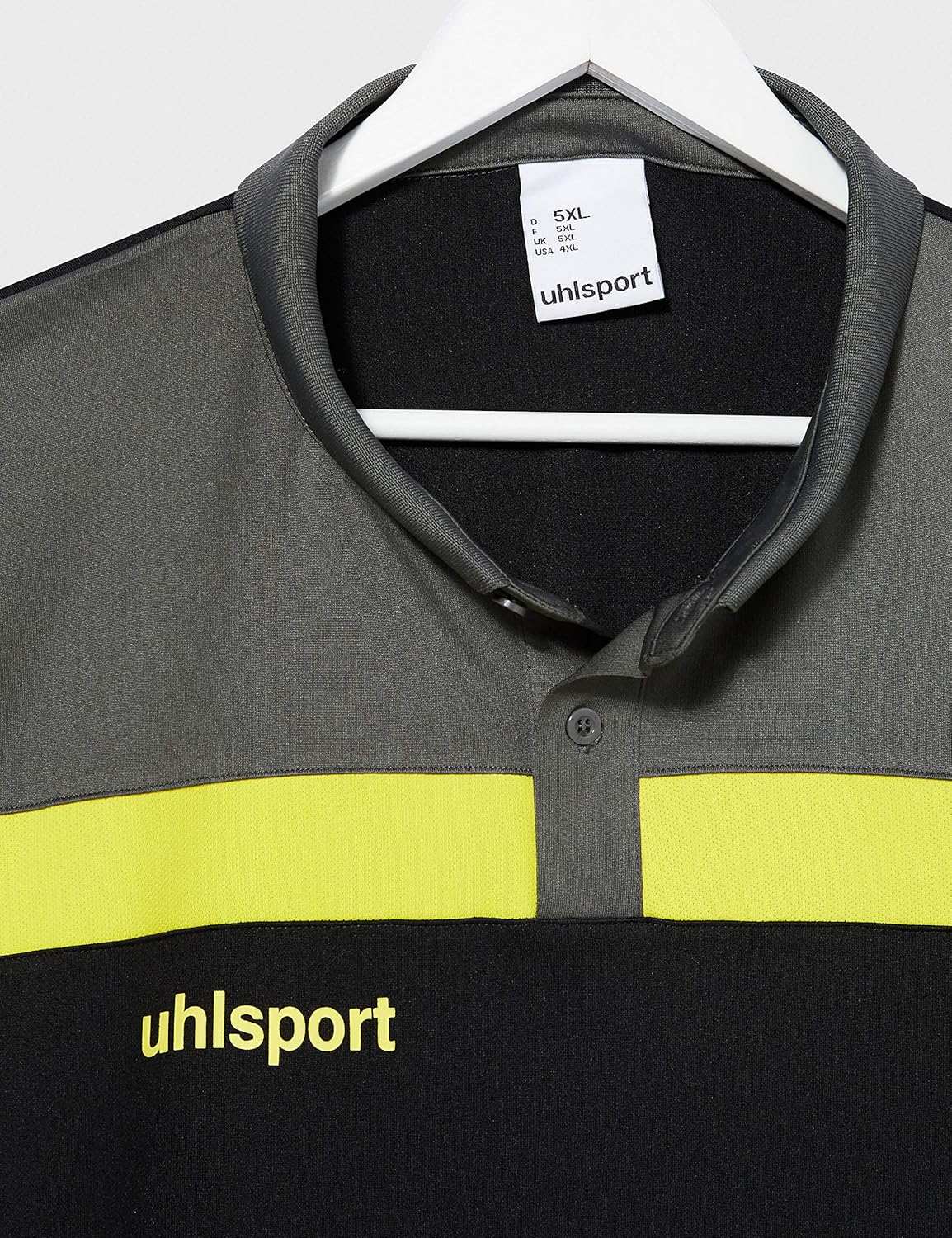 Bild von uhlsport Herren Poloshirt Offense 23 Polo Shirt, Schwarz/Anthra/Limonengel, 4XL, 100221323