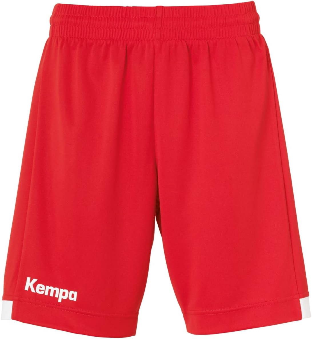 Bild von Kempa Damen Player Long Women Kurze Hose Shorts Für Sport Fitness Gym Basketball Handball Jogginghose Mit Elastischem Bund, Rot/Weiß, XXL EU