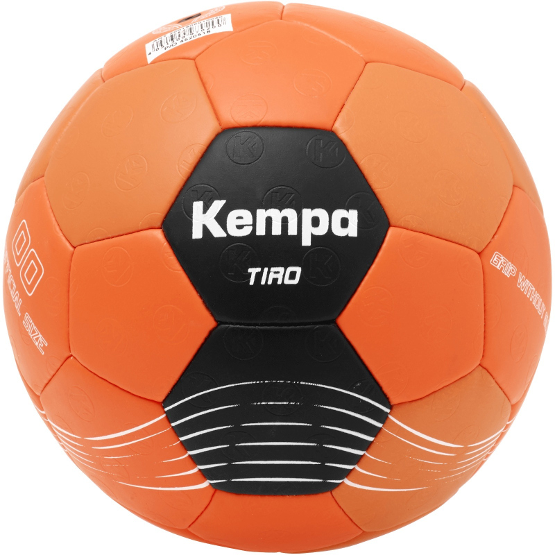 Bild von Kempa Tiro Kinder Handball - gewichtsreduziert - Ball für Kinder Trainingsball und Spielball - weiche Schaumstofflaminierung, Fluo orange/schwarz