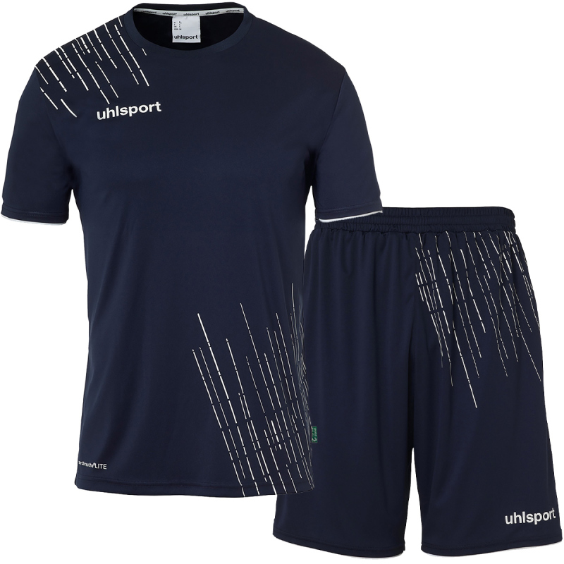 Bild von Uhlsport, Herren, Sportshirt, Set aus Trikot und Shorts für Kinder (XXL), Blau, XXL