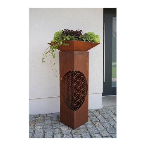 Bild von Eleganter Blumenhocker Säule "Lebensblume" für jeden Außenbereich