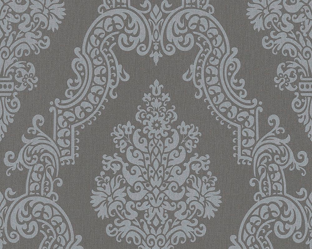 Bild von Bricoflor anthrazit Tapete mit Ornament Neobarock Tapete in Grau Ideal für Schlafzimmer und Esszimmer Barock Vliestapete mit Vinyl