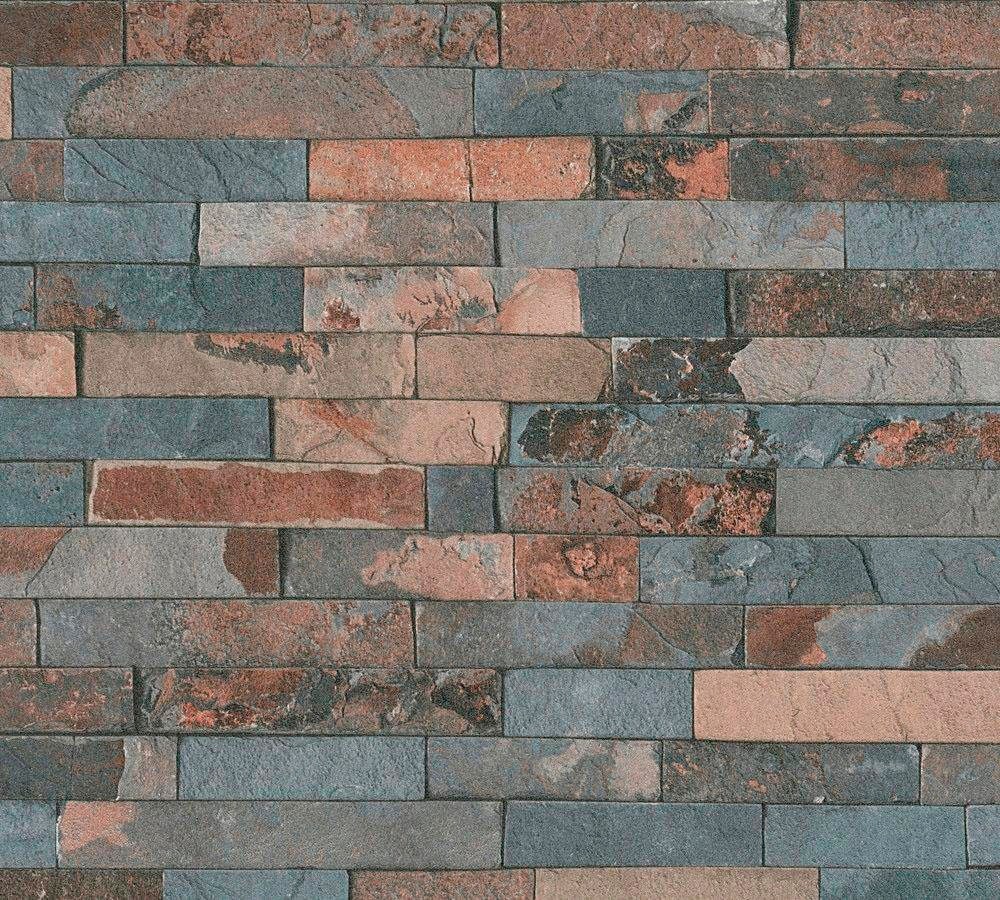 Bild von Bricoflor 3D Naturstein Tapete in Grau und Braun Echt Wirkende Steintapete aus Vlies Mauertapete Ideal für Wohnzimmer und Küche