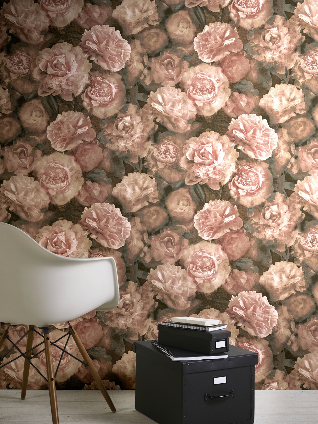 Bild von A.S. Création Vliestapete "Neue Bude 2.0 Romantic Flowery mit romantischen Rosen", floral-botanisch-Wald, Tapete Blumen Tapeten Wohnzimmer Schlafzimmer Küche modern Design Büro