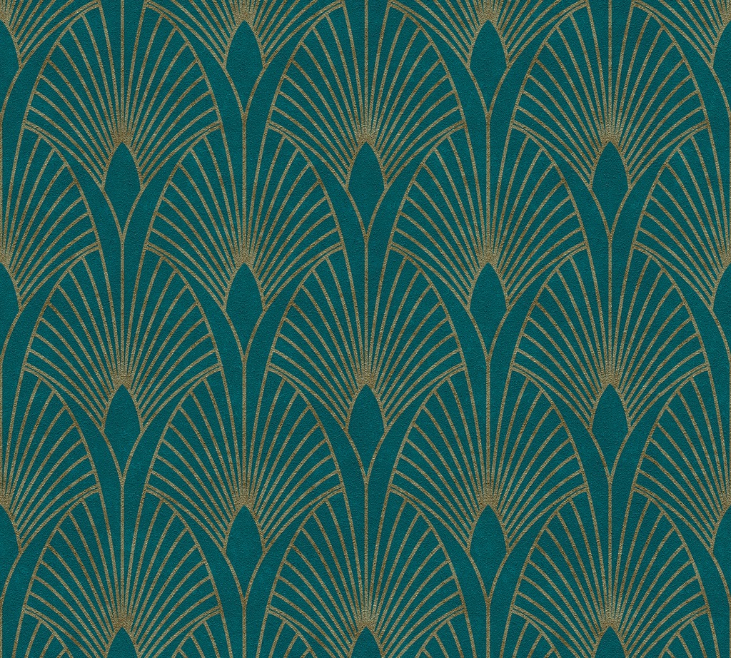 Bild von living walls Vliestapete »New Walls 50's Glam Art Deco Optik«, Barock-ornamental-gemustert, Tapete Art Deco Tapeten Wohnzimmer Schlafzimmer Küche Flur Design Büro