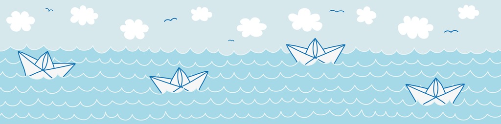 Bild von A.S. Création Bordüre "Paper Boat Love", Motiv-abstrakt-naturalistisch, Papier Wand Schräge Tür Borte Wohnzimmer Schlafzimmer Küche Design