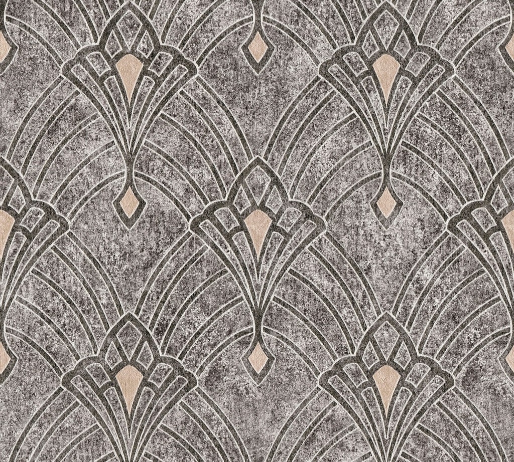 Bild von Bricoflor Art Deco Tapete Nostalgisch Schwarz Graue Jugendstil Vliestapete Im Vintage Stil Vlies Mustertapete Im antik Look für Esszimmer und Flur