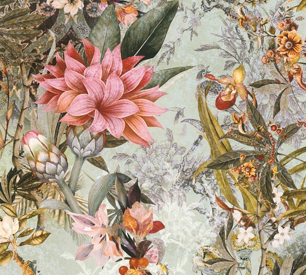 Bild von A.S. Création Vliestapete "Dream Flowery", floral-botanisch-Wald, Floral Tapete Blumenoptik Tapeten Wohnzimmer Schlafzimmer Küche Design