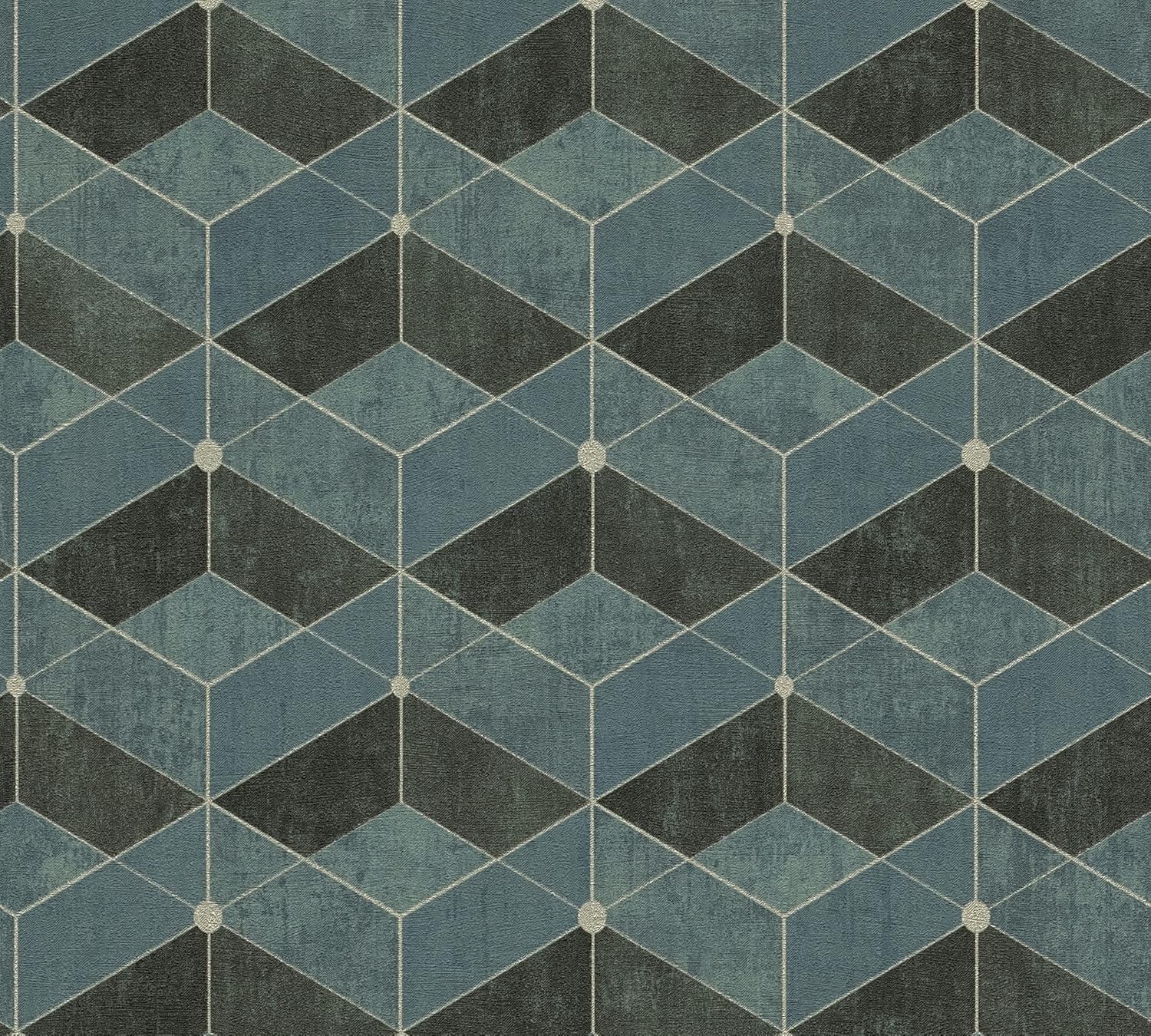 Bild von living walls 3D-Tapete "Titanium", 3D-Optik-geometrisch-grafisch, Geometrisch Tapete 3D Effekt Tapeten Wohnzimmer Schlafzimmer Küche