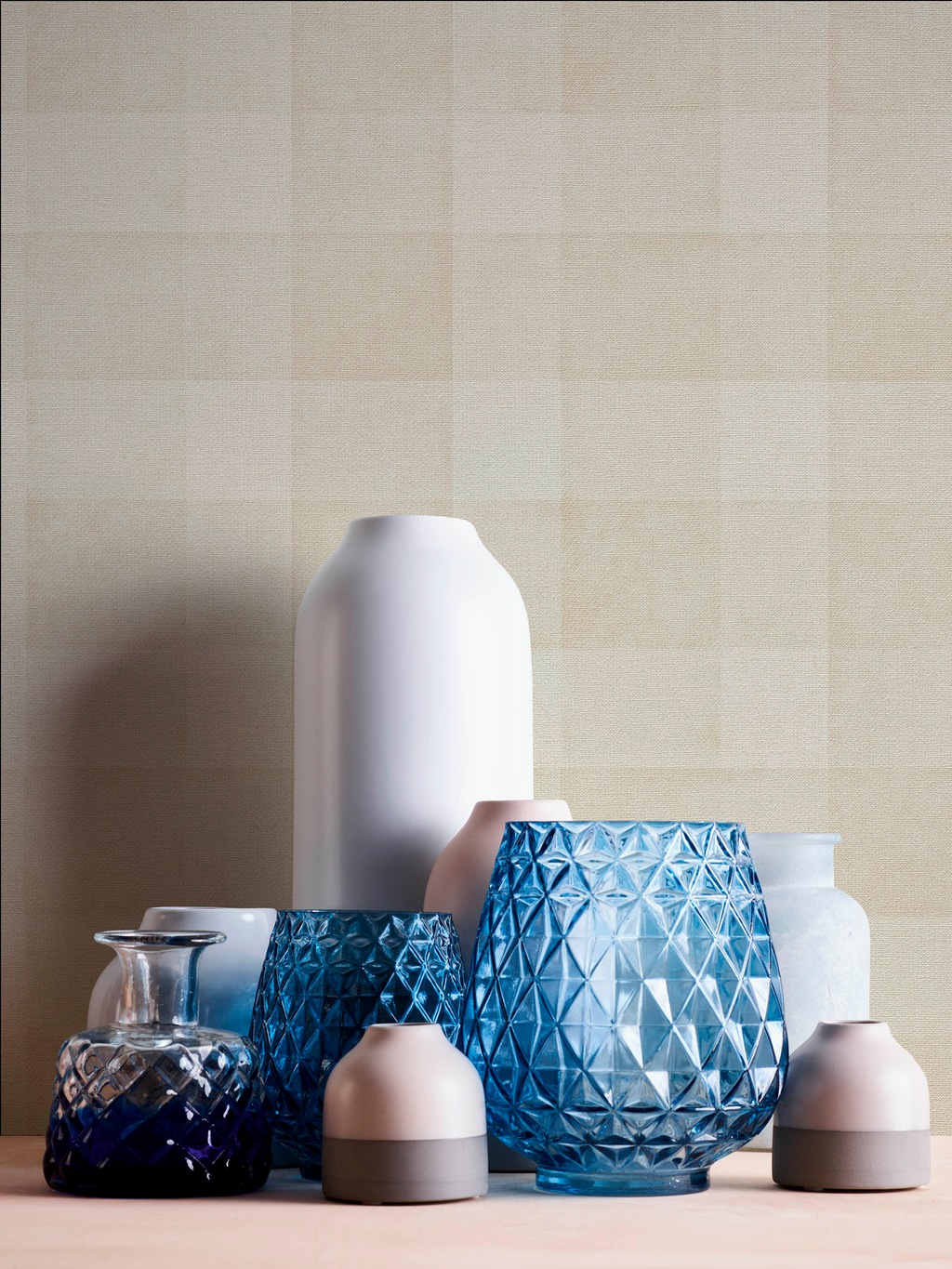 Bild von A.S. Création Vliestapete "Natural Living Karotapete", matt-gemustert-neutral, Tapete Kariert Vlies Vlies Wand Tapeten Wohnzimmer Schlafzimmer Küche