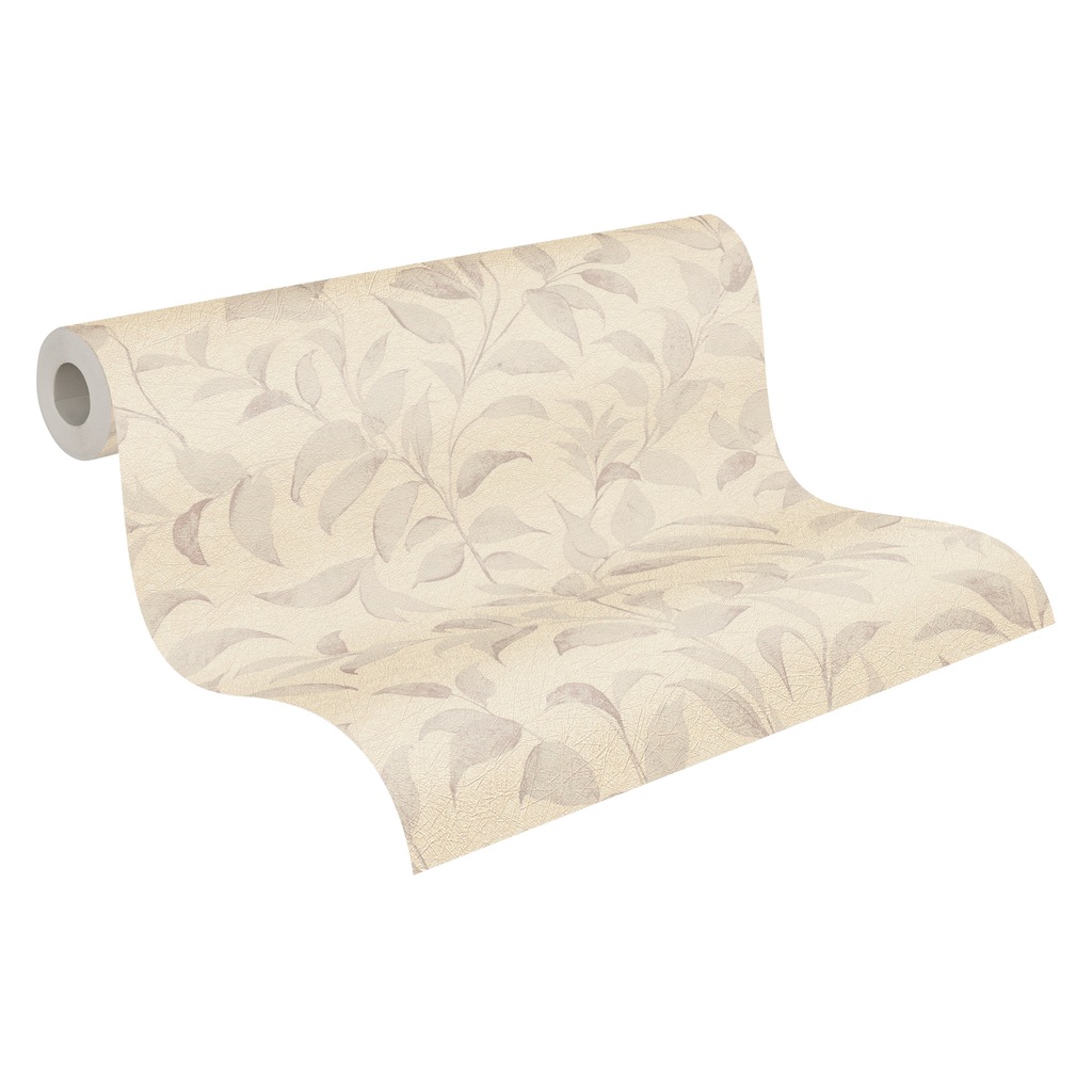 Bild von Bricoflor Mediterrane Tapete mit Blätter Ranken Florale Vliestapete mit Muster in Beige Ideal für Küche und Flur