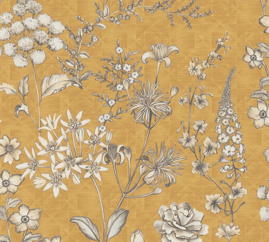 Bild von living walls Vliestapete "Metropolitan Stories. Travel Styles. Blumentapete", matt-gemustert-neutral, Tapete Skandinavisch Skandi-Stil Floral Tapeten Wohnzimmer modern Flur