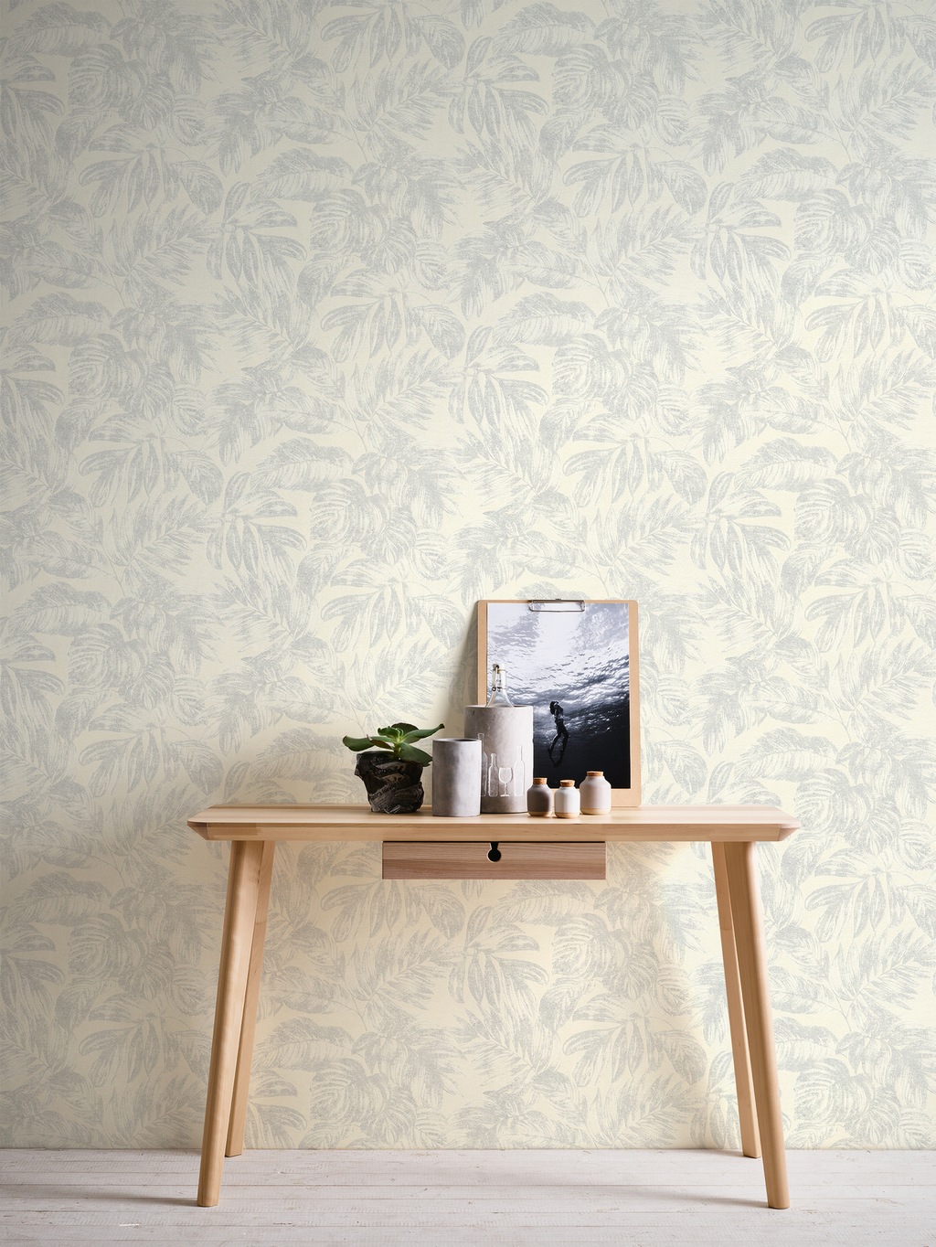 Bild von A.S. Création Vliestapete "Casual Living florale Tapete Mustertapete Blätter Blattmuster", matt, Vliestapete Blättertapete für Schlafzimmer Küche Wohnzimmer Floral