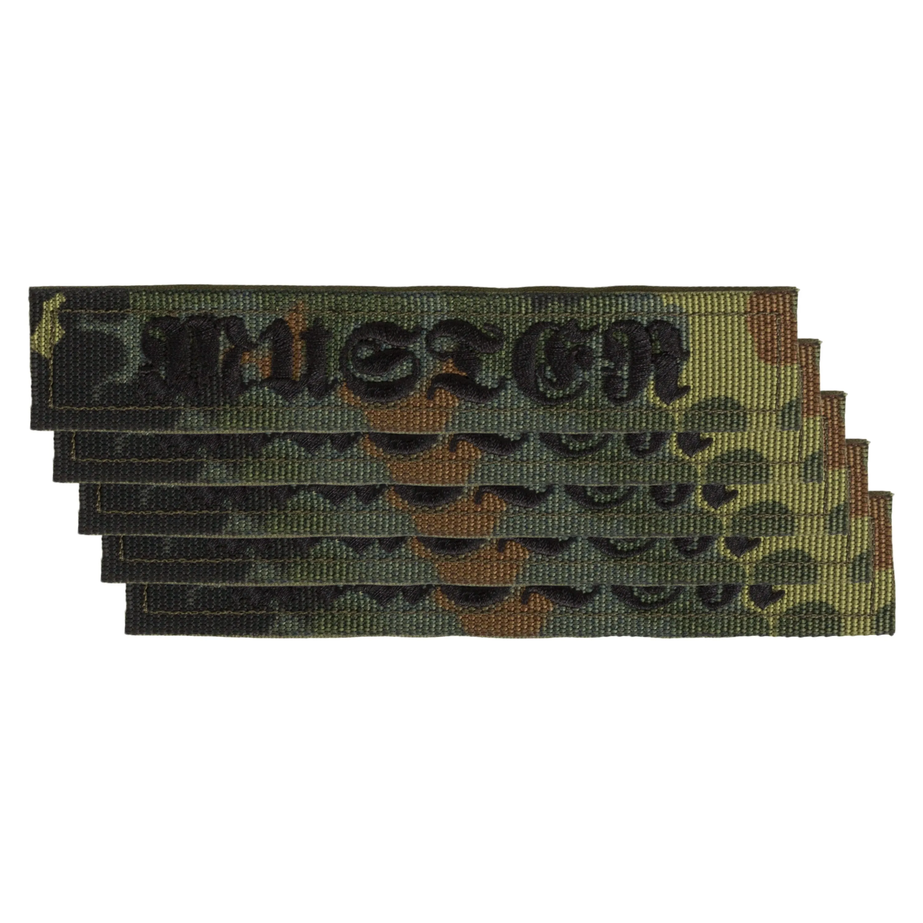 Bild von Namensbänder 5er Set altdeutsch flecktarn schwarz