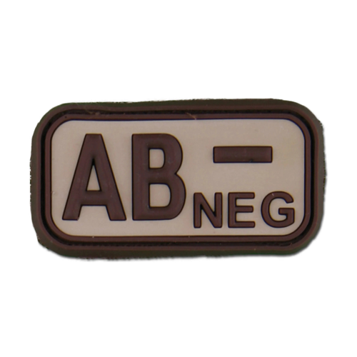 Bild von 3D Blutgruppenpatch AB Neg desert