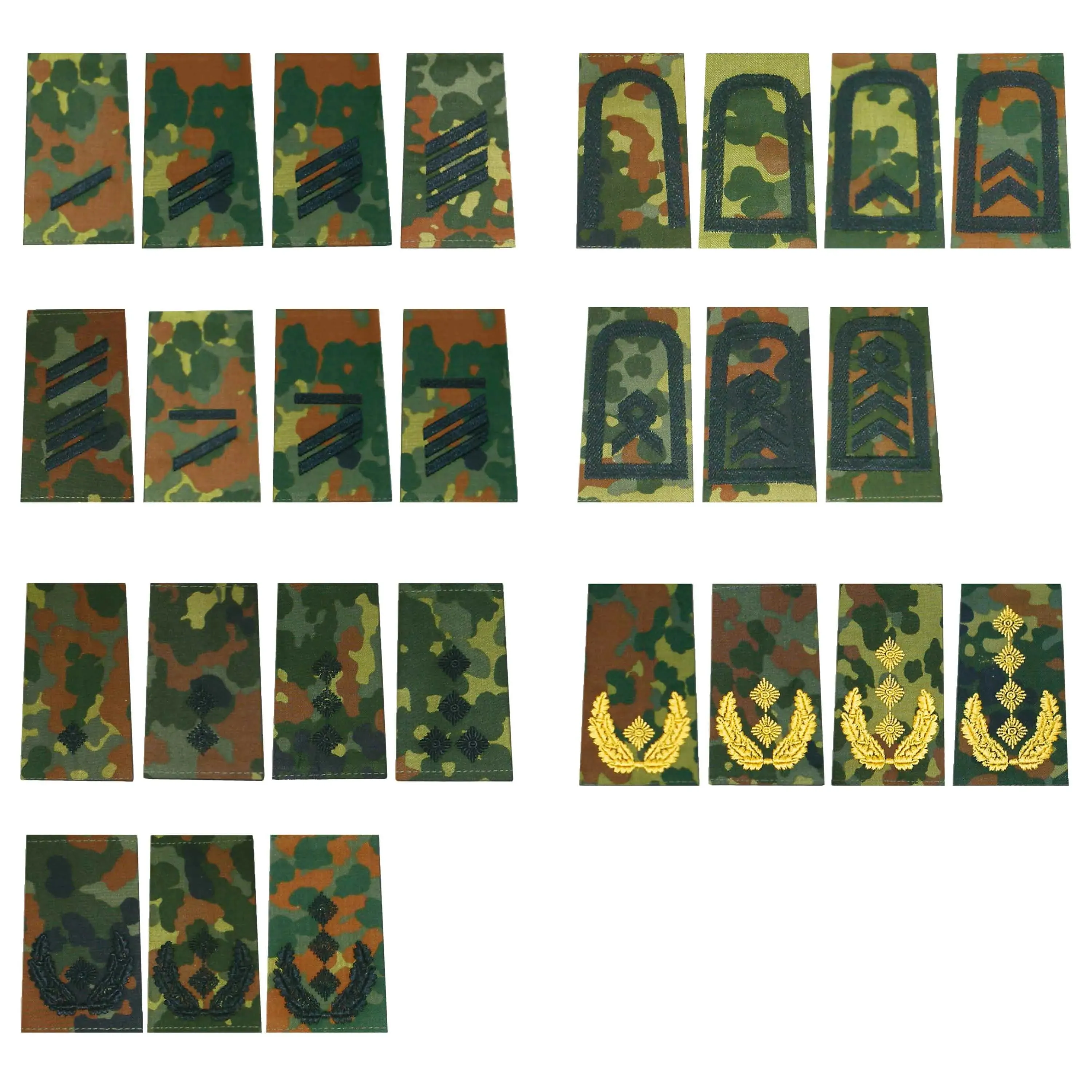 Bild von BW Rangabzeichen Klett flecktarn/schwarz