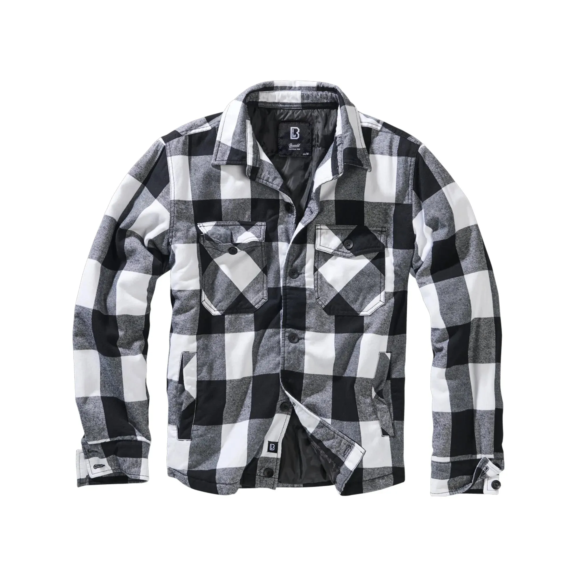 Bild von Brandit Hemd Lumberjacket weiß schwarz