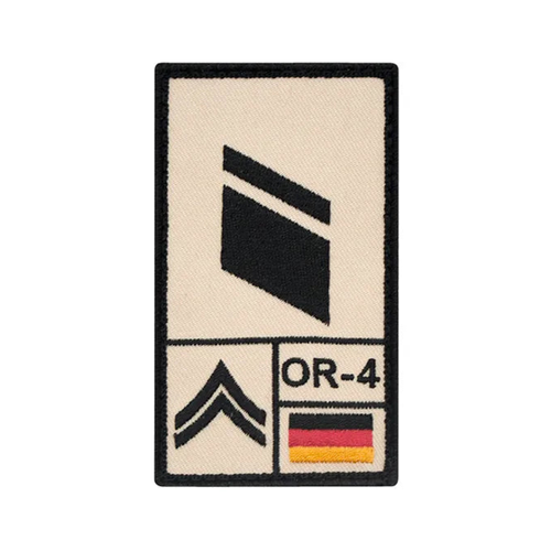 Bild von Café Viereck Rank Patch Stabskorporal rechts sand