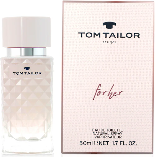 Bild von Tom Tailor Damen Parfum for her, 50 ml I verführerisches Eau de Toilette Damen I Women Parfum für jedes Alter I sportlich-elegante Kombination aus Pfirsich, Rose & Moschus I Casual, frisch spritzig