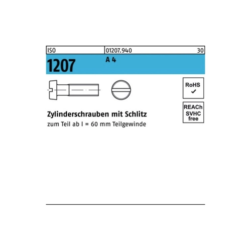 Bild von Reyher Zylinderschraube M2 x 5 A4 – 200er Pack