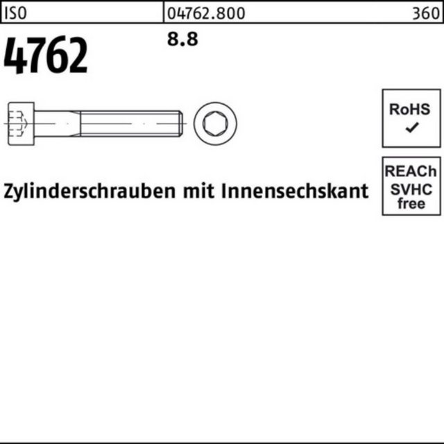 Bild von Reyher Zylinderschraube 500er Pack Zylinderschraube M 4 x 28 ISO 4762 m.Innensechskant 44416